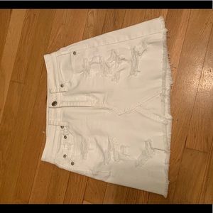 American Eagle Outfitters white jean skirt